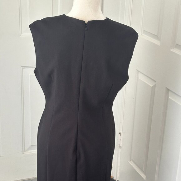 Calvin Klein Dress Women's Black Faux Wrap D-Ring Sleeveless Size 10 - Picture 9 of 11